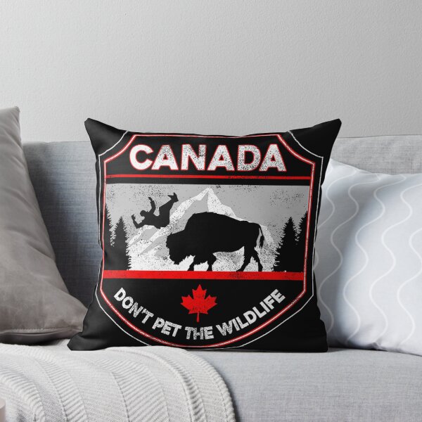 Item preview, Canadiana Don't Pet the Wildlife Buffalo Road Sign  designed and sold by carolynmill553.