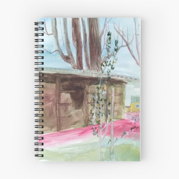 Item preview,  when I decided to finish painting a picture every day. It shows a young mirabelle tree in our garden in Apolda in the summer heat. designed and sold by Lillian Berthel.