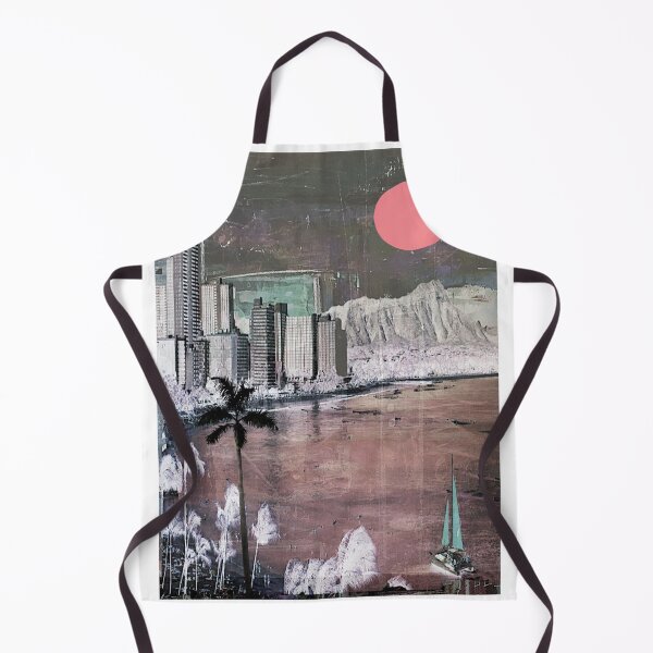 Aperçu de l'œuvre Hawaii Urban Pop Art Vintage Retro Diamond Head Palmtree Ocean Modern Art City Wanderlust Surfing créée et vendue par ExquisiteShots.