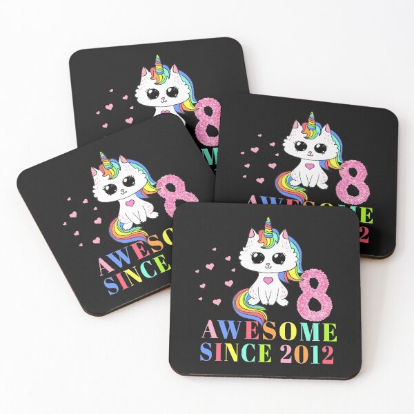 Item preview, awesome since 2012 8th Birthday Dabbing Unicorn Funny gift T-Shirt  designed and sold by bestdesigns2020.