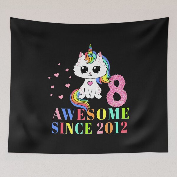 Item preview, awesome since 2012 8th Birthday Dabbing Unicorn Funny gift T-Shirt  designed and sold by bestdesigns2020.