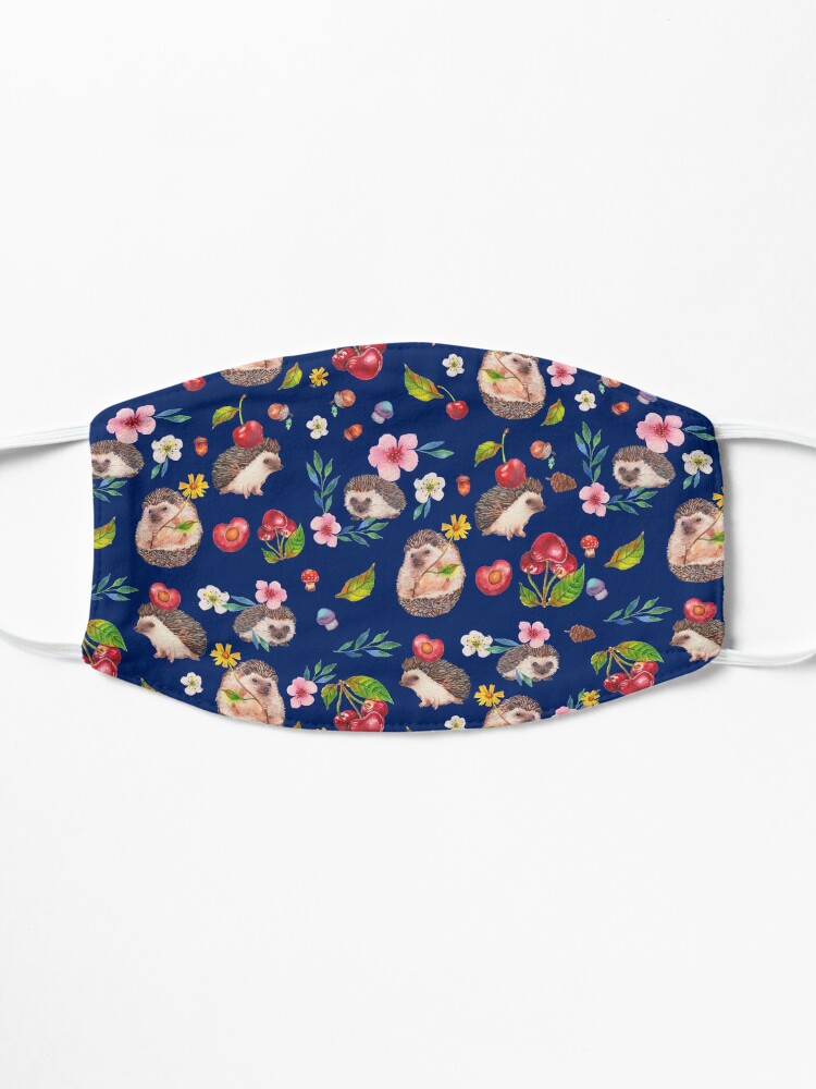 Alternate view of Hedgehog with cherries Mask