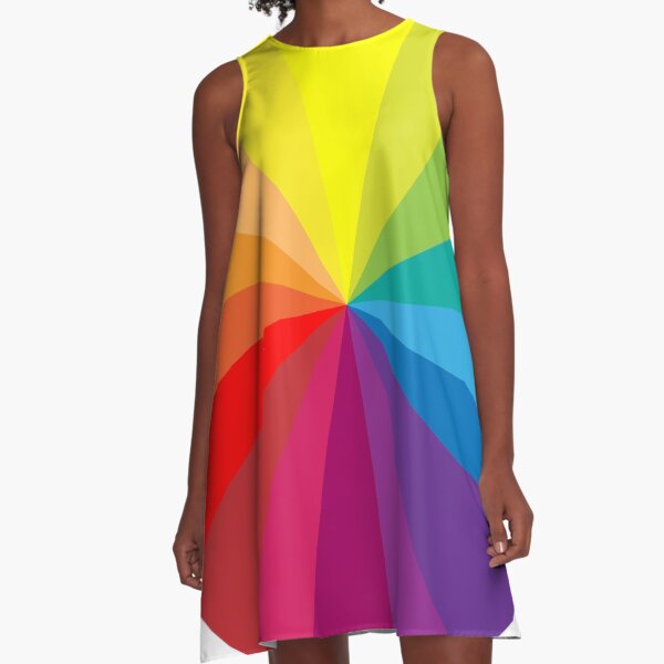 Colour Wheel A-Line Dress