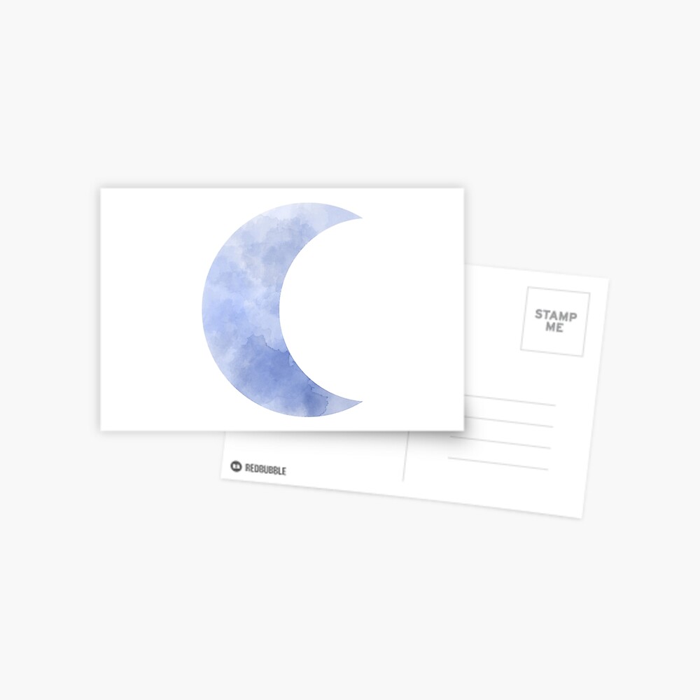 Blue Moon Watercolour Sticker for Sale by EmLosin