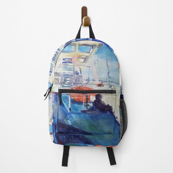 Item preview, when I decided to finish painting a picture every day. It shows the deck of Tom Sawyer on the way to Sweden. In the background you can see the Swedish coast. designed and sold by Lillian Berthel.