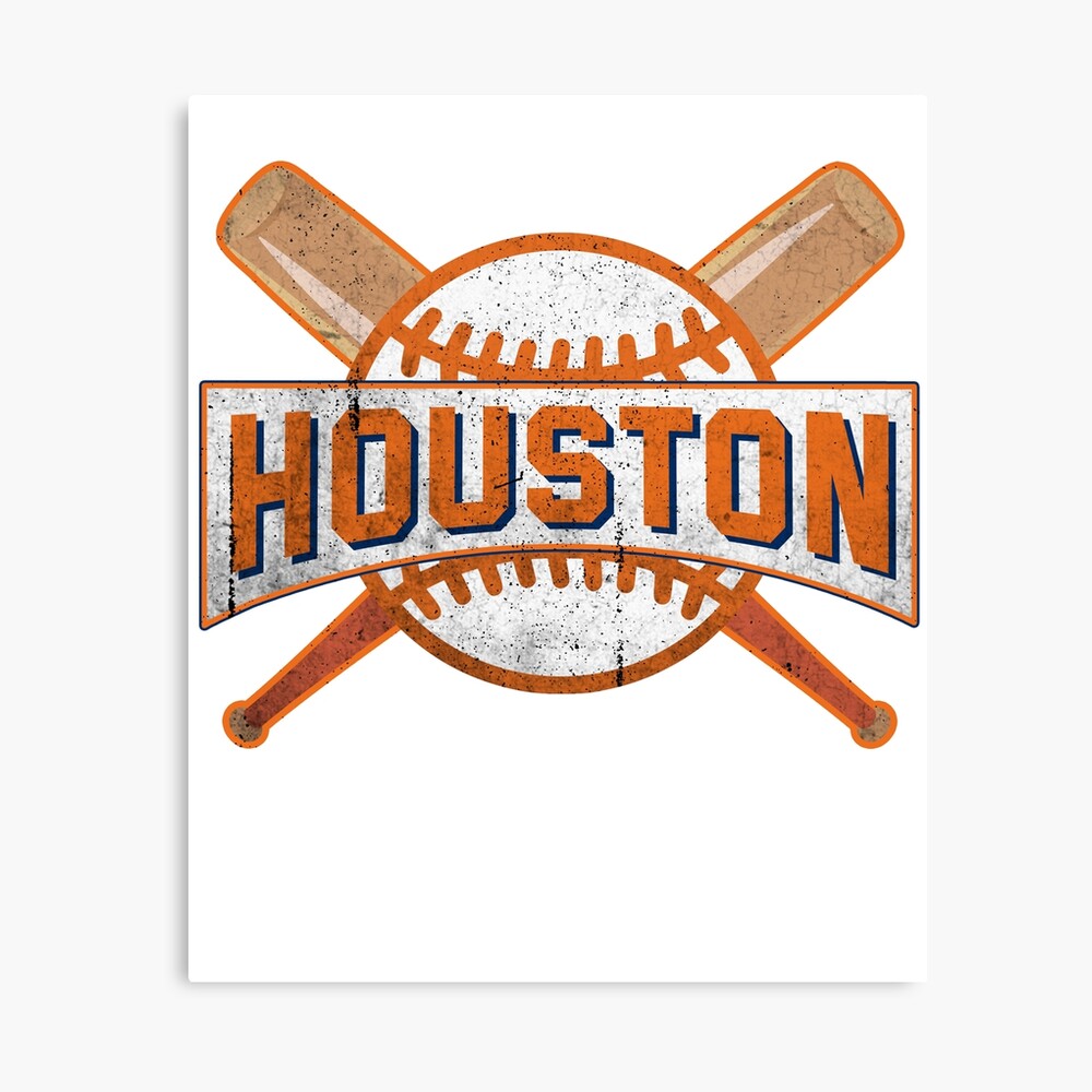 Skull Baseball Houston Astros Art Print