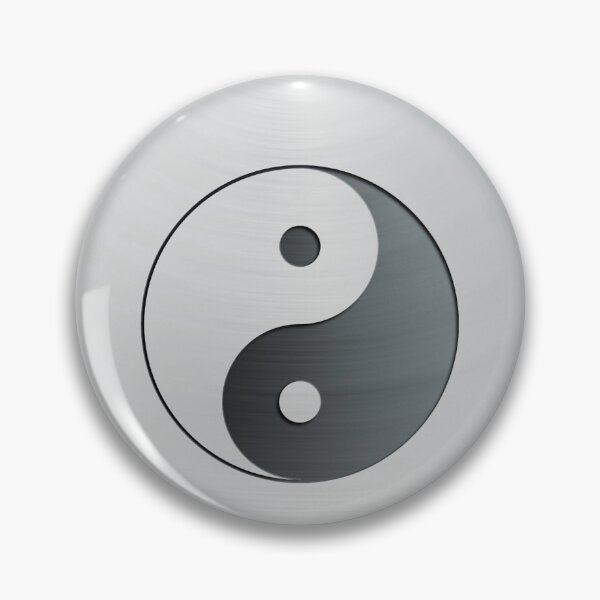 Item preview, Brushed metal with Yin Yang sign embossed designed and sold by UDDesign.