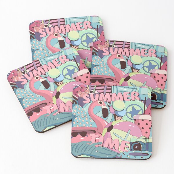 Item preview, Colorful beach poster with graphic elements and an original rubber font designed and sold by Bakulina.