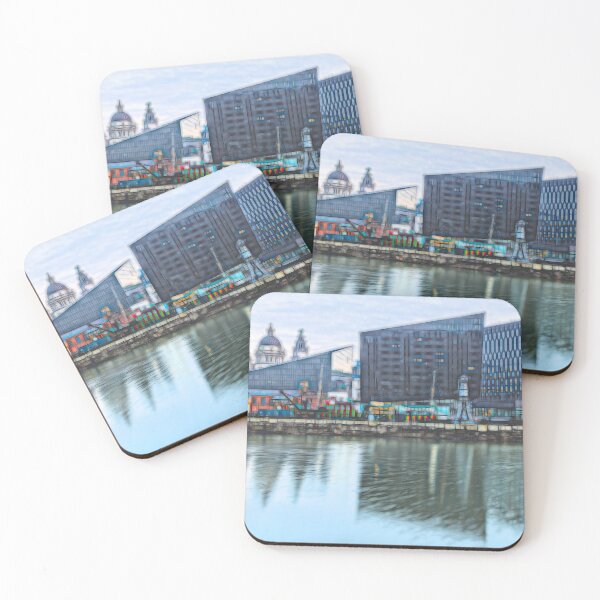 Item preview, Reflections of the Liverpool skyline in Canning Dock designed and sold by wellsie82.