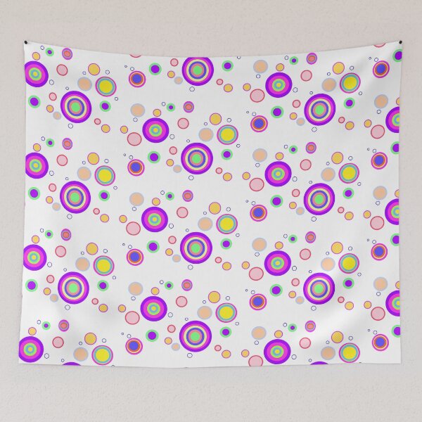 Item preview, Early 2000s Colourful Circles Geometrical Pattern  designed and sold by junepillows.