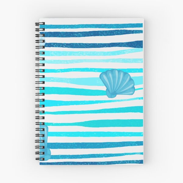 Item preview, Blue ocean pattern with shells designed and sold by baligaia.
