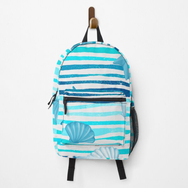 Item preview, Blue ocean pattern with shells designed and sold by baligaia.
