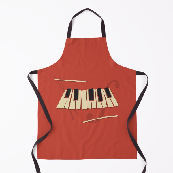 Item preview, Modern jazz music piano keys octave silhouette with drumsticks and contrabass symbol designed and sold by UDDesign.