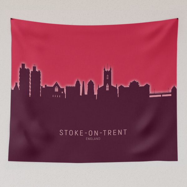Item preview, Stoke-on-Trent England Skyline designed and sold by ArtPrints.