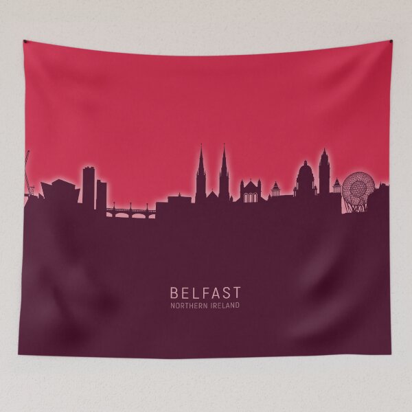 Item preview, Belfast Northern Ireland Skyline designed and sold by ArtPrints.