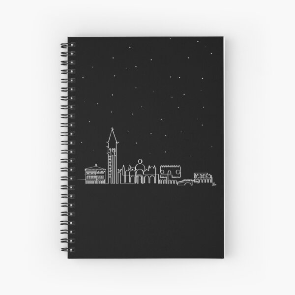 Venice Skyline at Night Spiral Notebook