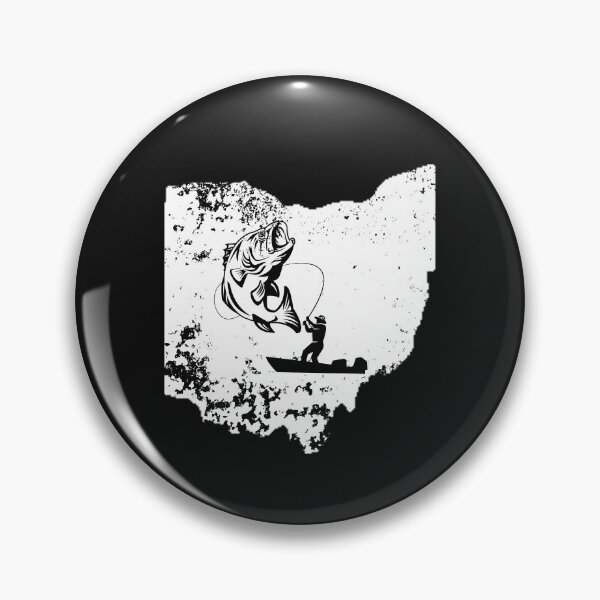 Item preview, Ohio Fishing Shirt Love Lake or River Fish Distressed Gear designed and sold by DynamicDesign.