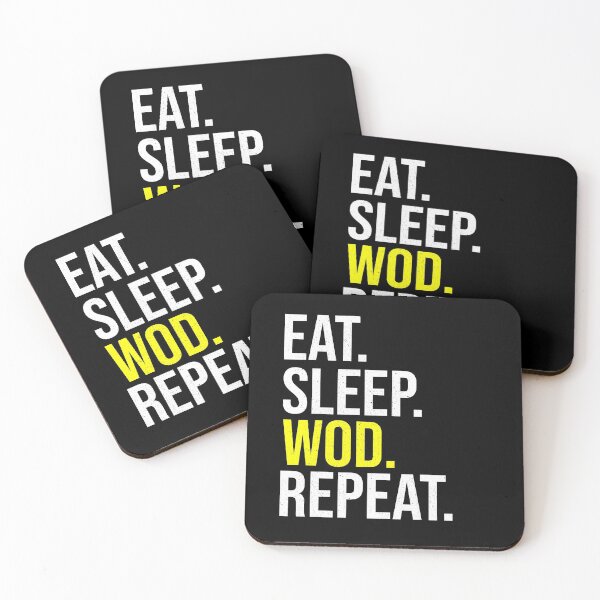 Item preview, Eat Sleep WOD Repeat Funny Mens Womens Gift T-Shirt Fitness Gym Health Work Out  designed and sold by Talia  Jones.