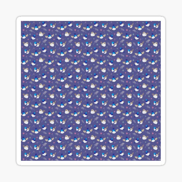 Item preview, Blue Wrens on Purple designed and sold by CreativeBear.