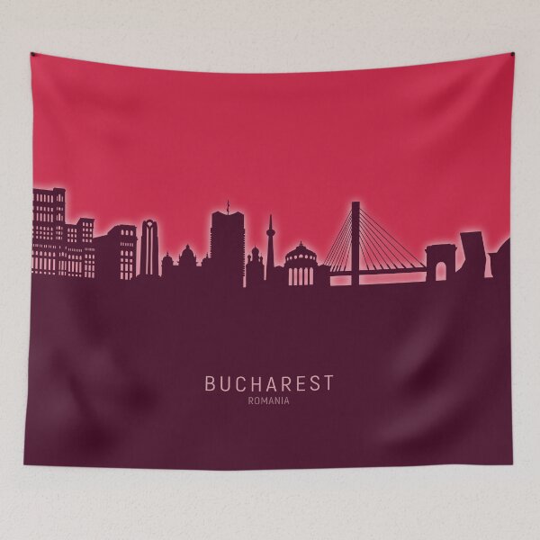 Item preview, Bucharest Romania Skyline designed and sold by ArtPrints.