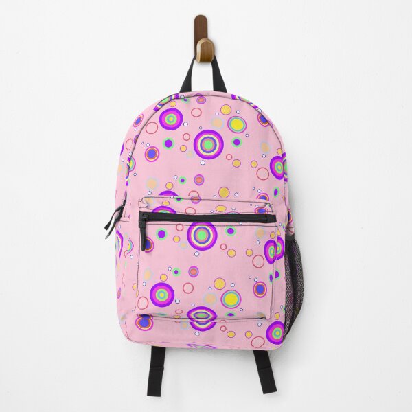 Item preview, Pink Early 2000s Colourful Circles Geometrical Pattern designed and sold by junepillows.