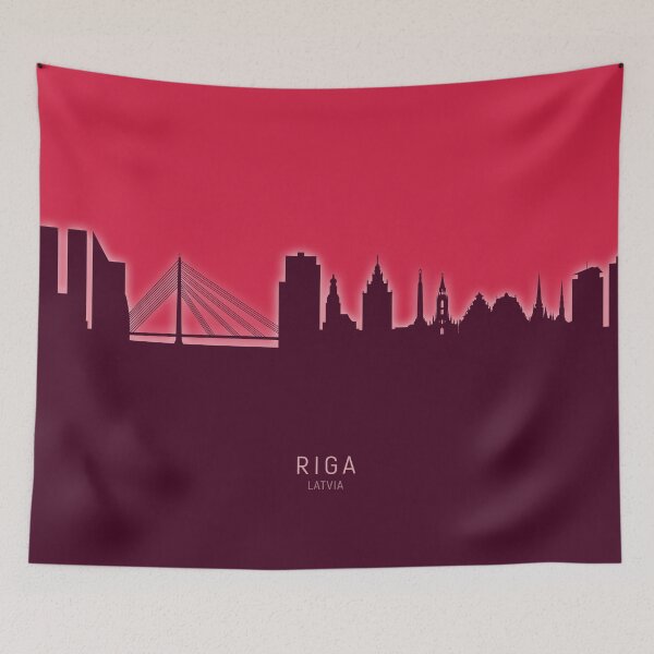 Item preview, Riga Latvia Skyline designed and sold by ArtPrints.