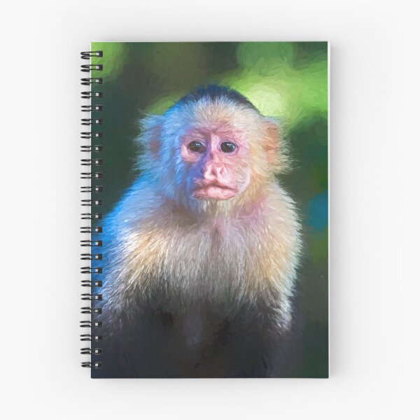 Item preview, Square cropped white faced capuchin portrait designed and sold by wellsie82.