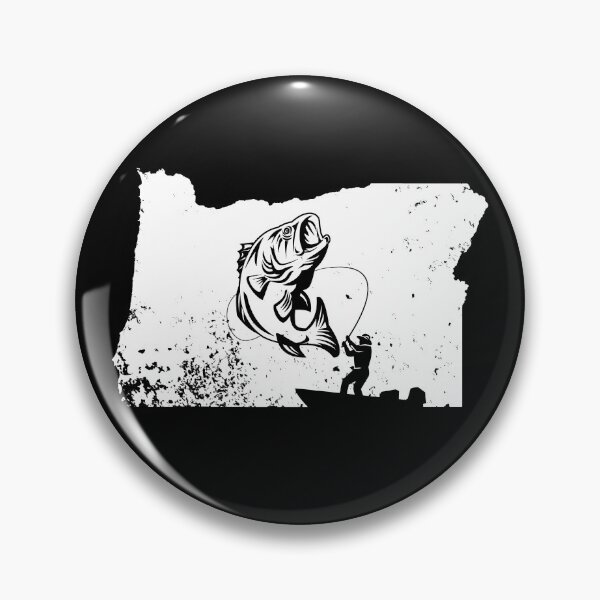 Item preview, Oregon Fishing Shirt Love Lake or River Fish Distressed Gear designed and sold by DynamicDesign.