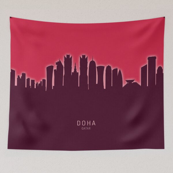 Item preview, Doha Qatar Skyline designed and sold by ArtPrints.