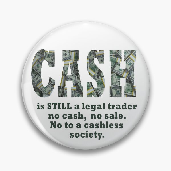Item preview, No to cashless society - boycott protest designed and sold by ArtOfRebellion.