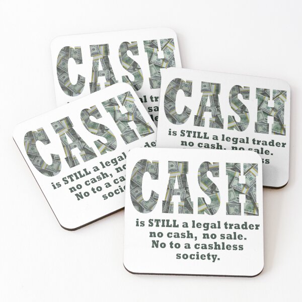 Item preview, No to cashless society - boycott protest designed and sold by ArtOfRebellion.