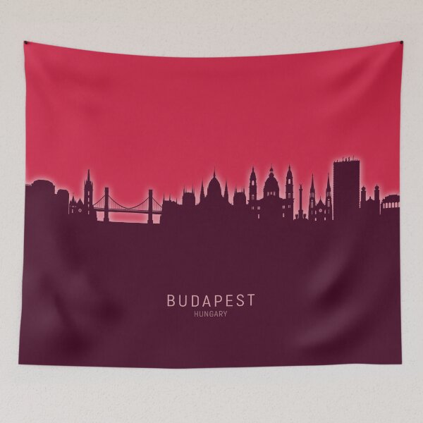 Item preview, Budapest Hungary Skyline designed and sold by ArtPrints.