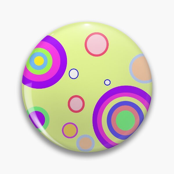 Item preview, Green Early 2000s Colourful Circles Geometrical Pattern  designed and sold by junepillows.