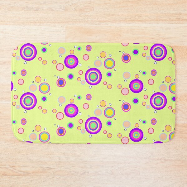 Item preview, Green Early 2000s Colourful Circles Geometrical Pattern  designed and sold by junepillows.