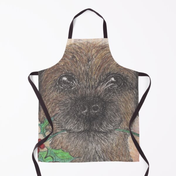 Item preview, Happy Holly Days! Border Terrier Dog and Holly designed and sold by SusanAlisonArt.