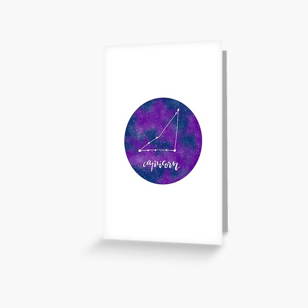 Capricorn Constellation Galaxy Greeting Card