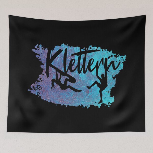 Item preview, Climbing lettering climber climber blue bouldering designed and sold by MadandMean.