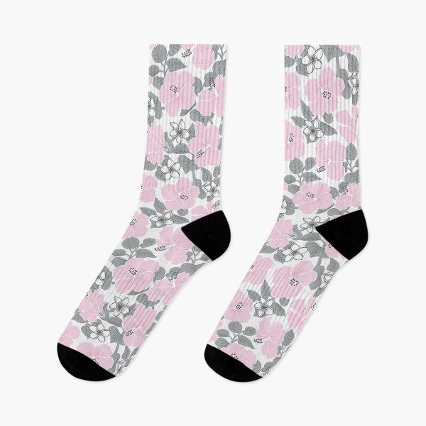 Item preview, Hibiscus and Plumeria Pink-Gray designed and sold by miavaldez.