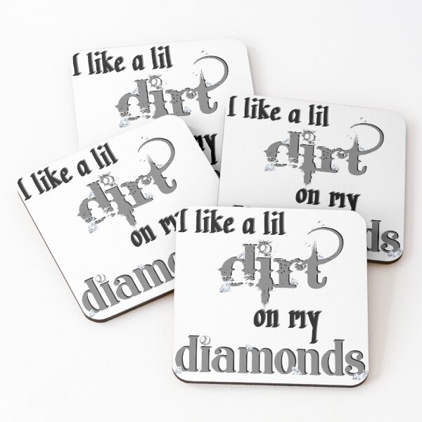 Item preview, I LIKE A LIL DIRT ON MY DIAMONDS - BASEBALL designed and sold by bball-is-life.