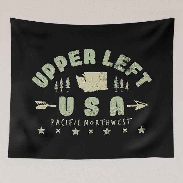Item preview, Upper Left USA Northwest Pacific Vintage Distressed Design designed and sold by miftake.