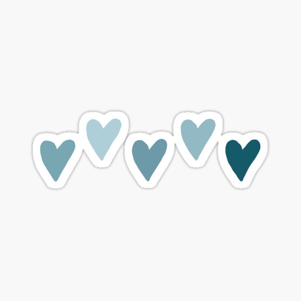 Blue hearts Sticker