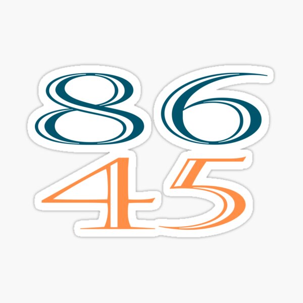 Vista previa del artículo con la obra «8645 Acuse al presidente», diseñado y vendido por Mode Tees.
