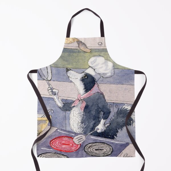 Item preview, Pancake Champ! This Border Collie dog loves to flip pancakes! designed and sold by SusanAlisonArt.