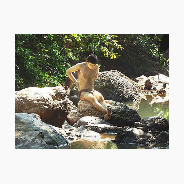 Item preview, Boy by the river, Goa India designed and sold by athinaf.