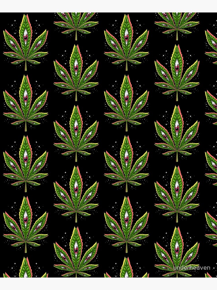 Psychedelic Weed Leaf by underheaven
