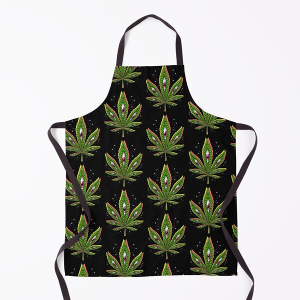 Psychedelic Weed Leaf Apron