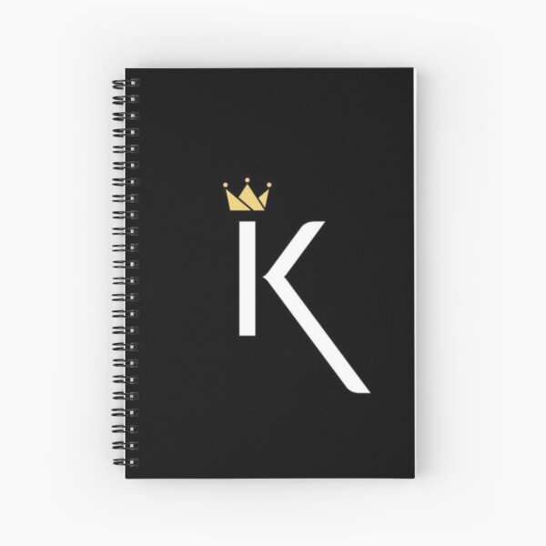 initial alphabet with crown Spiral Notebook