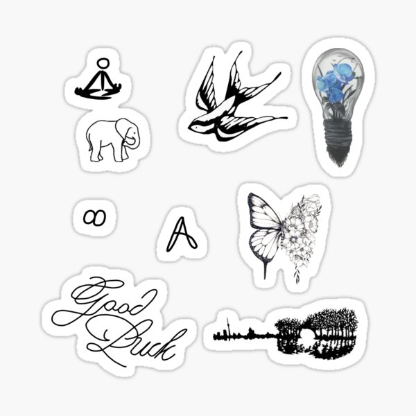 collection de tatouages shawn mendes Sticker