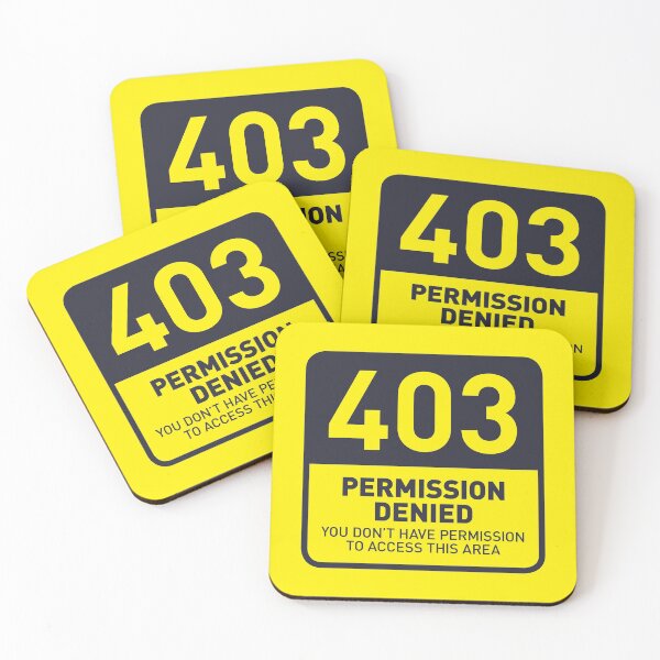 Item preview, HTTP Error 403 Permission Denied Area (Yellow) designed and sold by VoodooCircus.