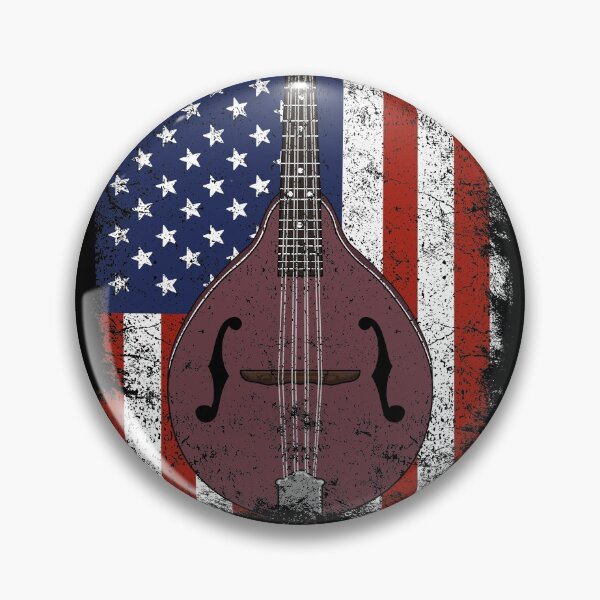 Item preview, Retro Mandolin Gift Vintage Country Music American Flag Bluegrass designed and sold by DSWShirts.